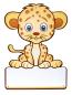 Preview: Geburtstafel Leopard hell - personalisierbar - 70x100cm